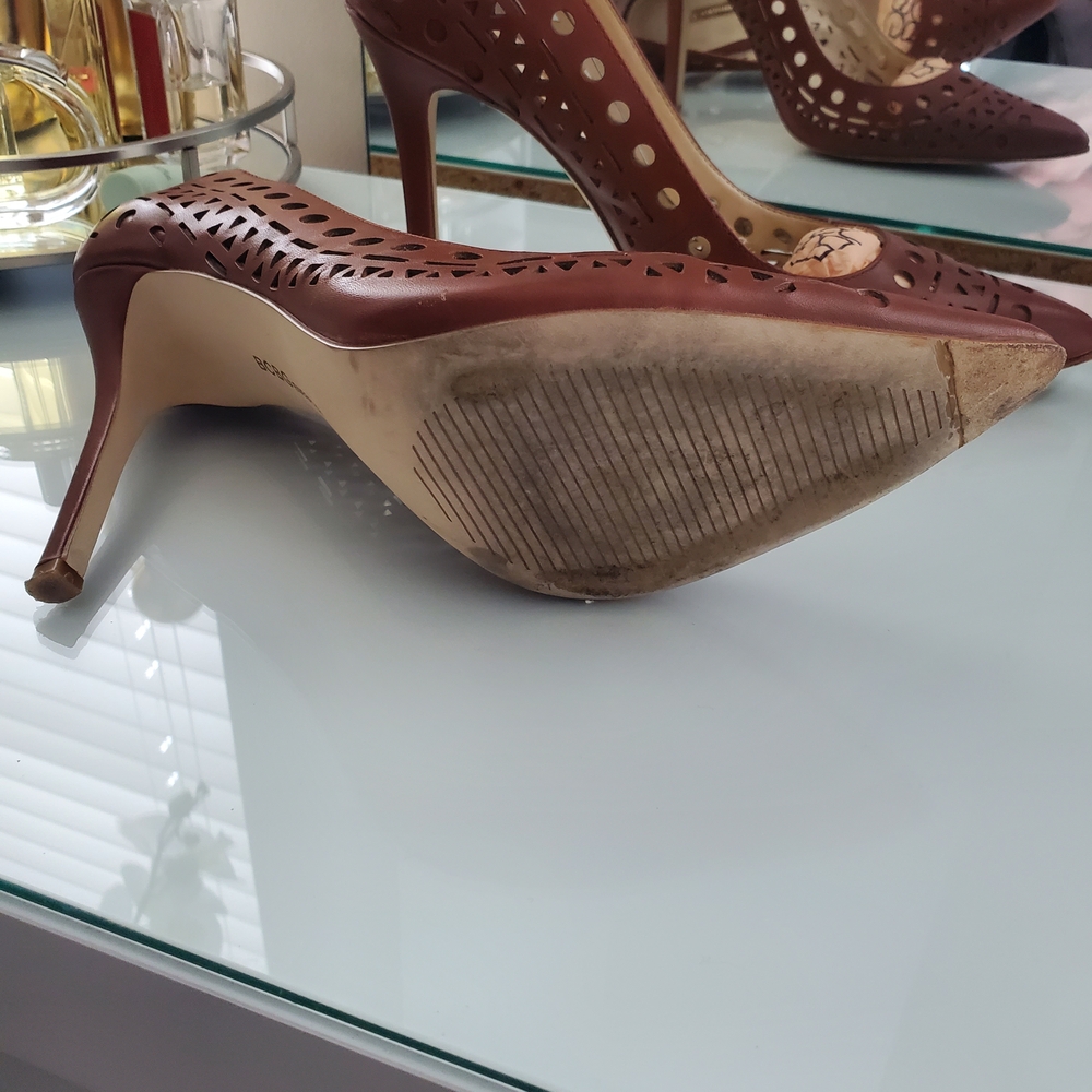 BCBGeneration Brown Laser-Cut Heels - image 5